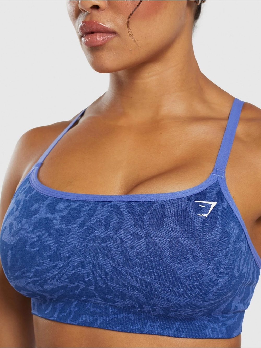 Gymshark Blue Adapt Safari Seamless Bra
